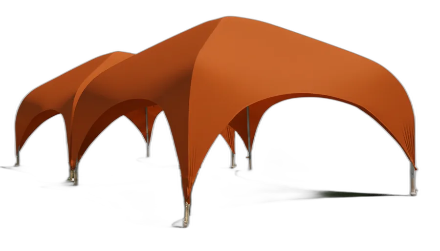 Carpa Domo Iglú Cuadrada Naranja
